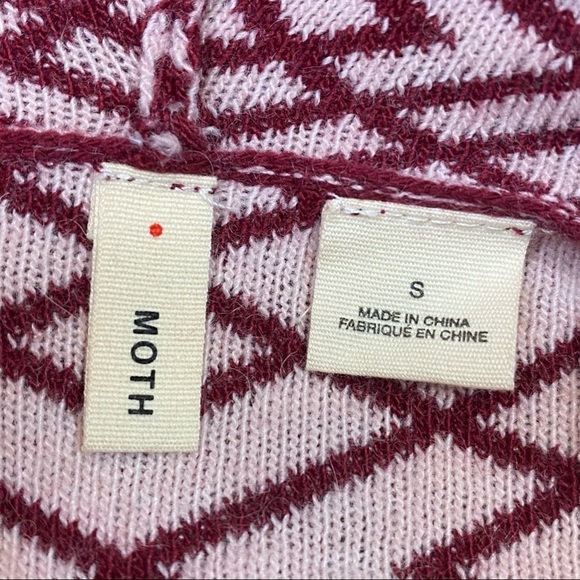 Anthropologie | Moth ‘Galena’ Cowl Neck Alpaca Printed Pullover Sweater Top - Picture 7 of 9